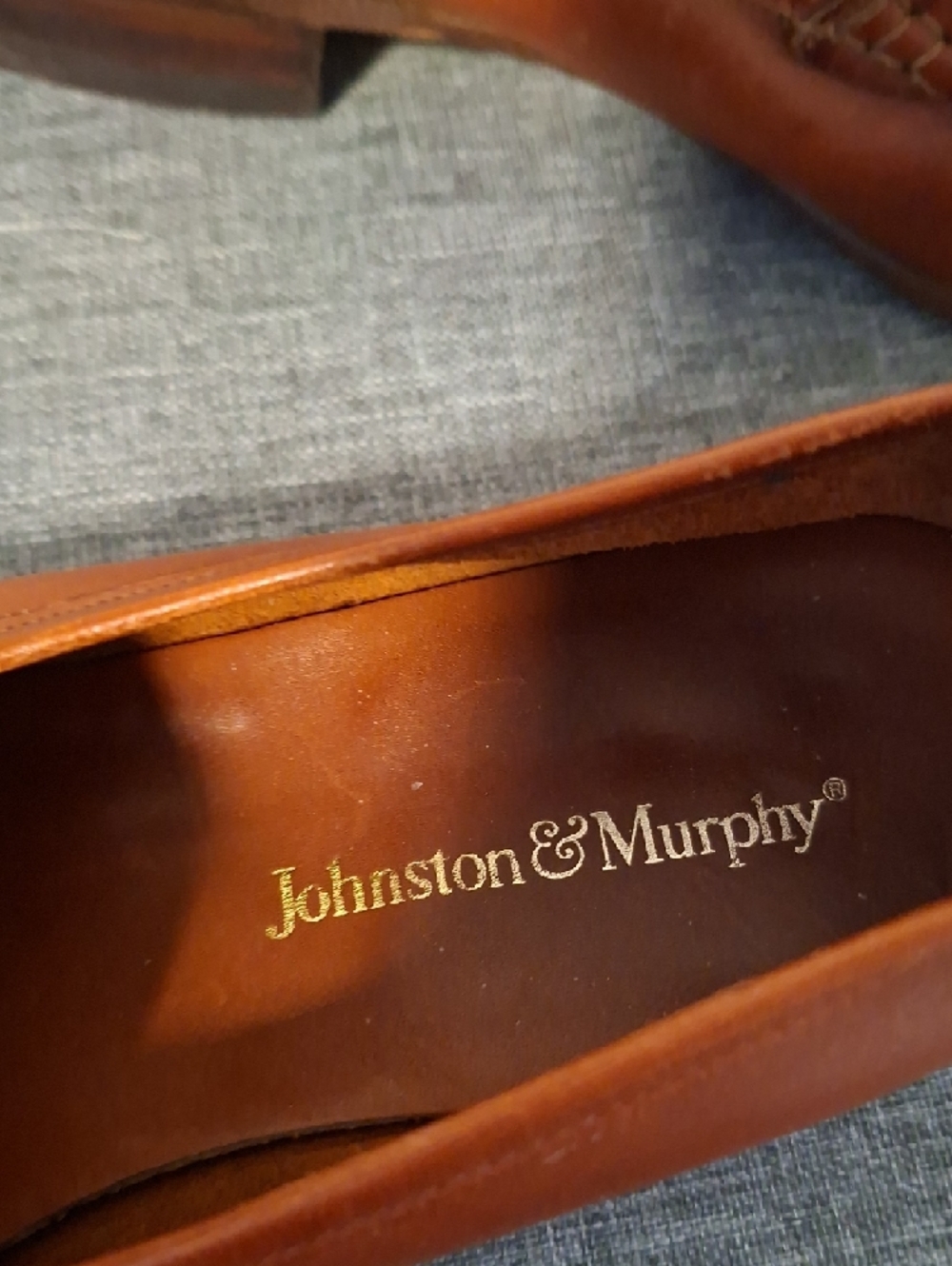 Johnston & Murphy Tan Leather Tassel Loafers - Picture 2 of 11